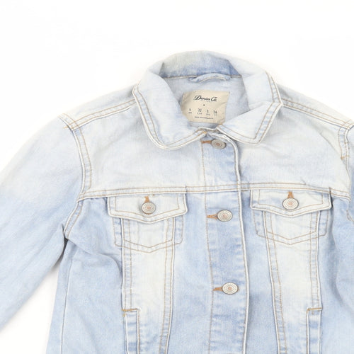 Denim Co. Womens Blue   Jacket  Size 4  Button