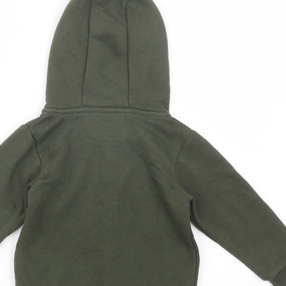 McKenzie Boys Green  Cotton Full Zip Hoodie Size 2-3 Years  Zip