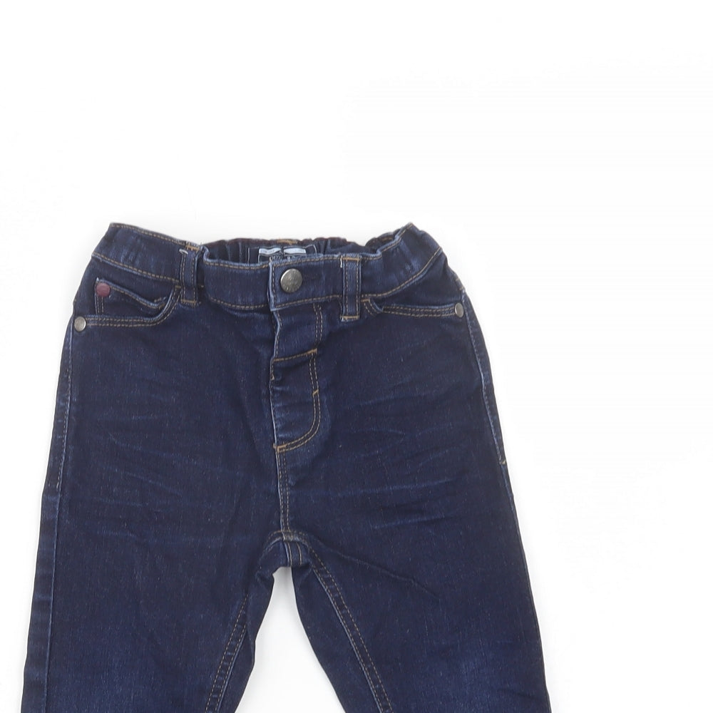 NEXT Baby Blue  Cotton Jogger Jeans Size 18-24 Months  Button