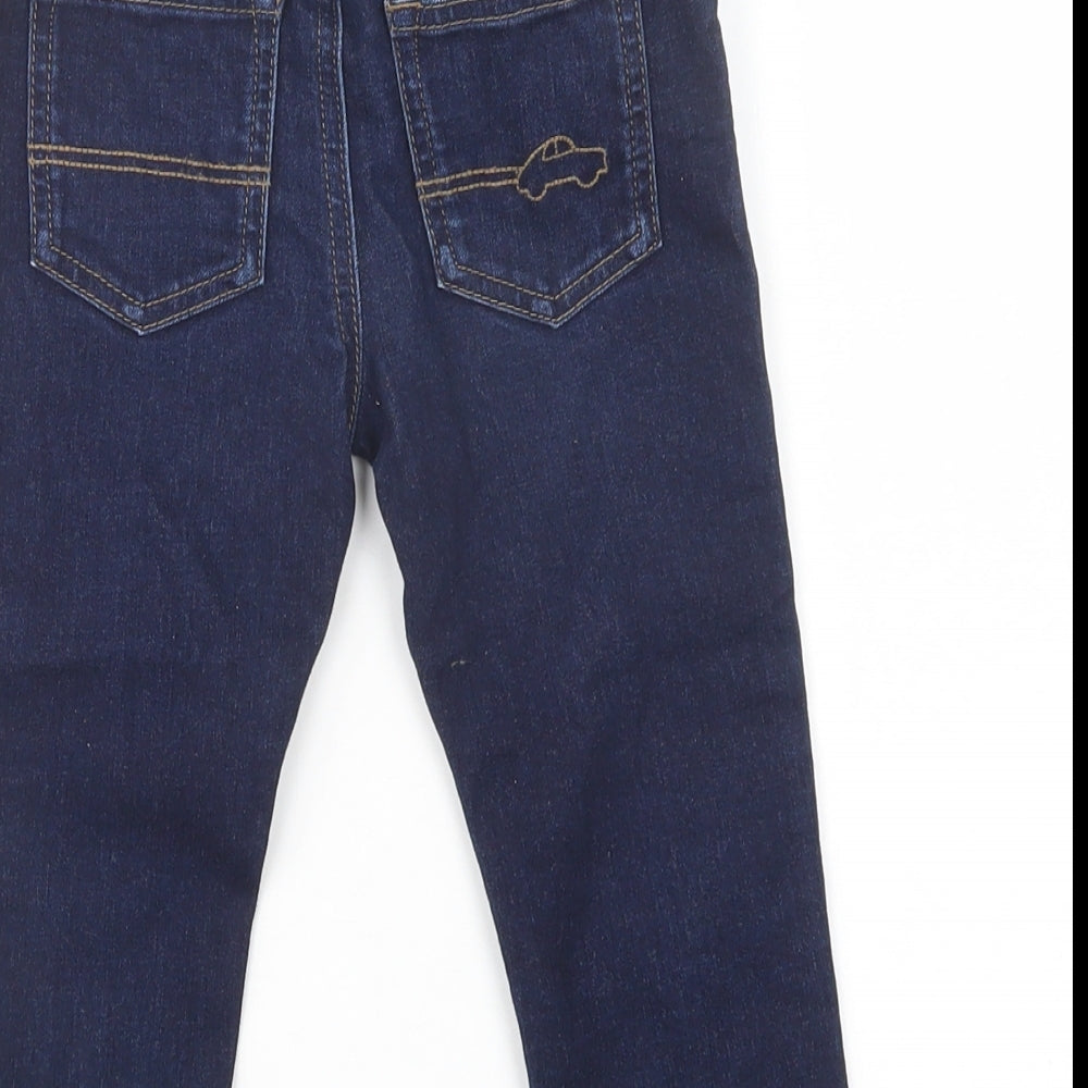 NEXT Baby Blue  Cotton Jogger Jeans Size 18-24 Months  Button