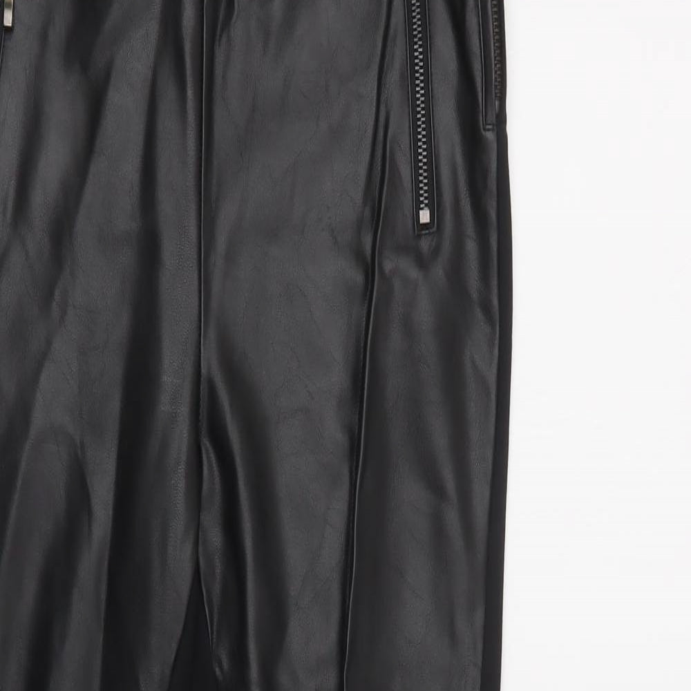New Look Womens Black  Viscose Jegging Trousers Size 10 L29 in Regular Zip