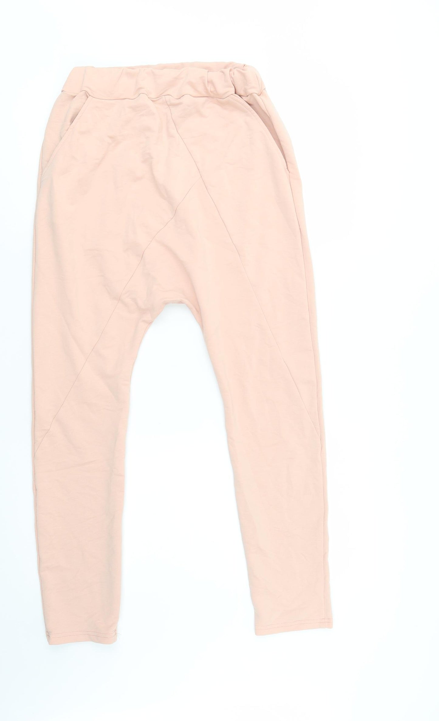 Chance Womens Pink  Cotton Jogger Trousers Size S L27 in Regular