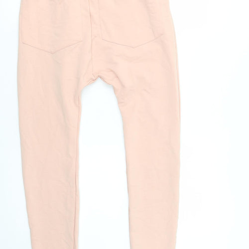 Chance Womens Pink  Cotton Jogger Trousers Size S L27 in Regular
