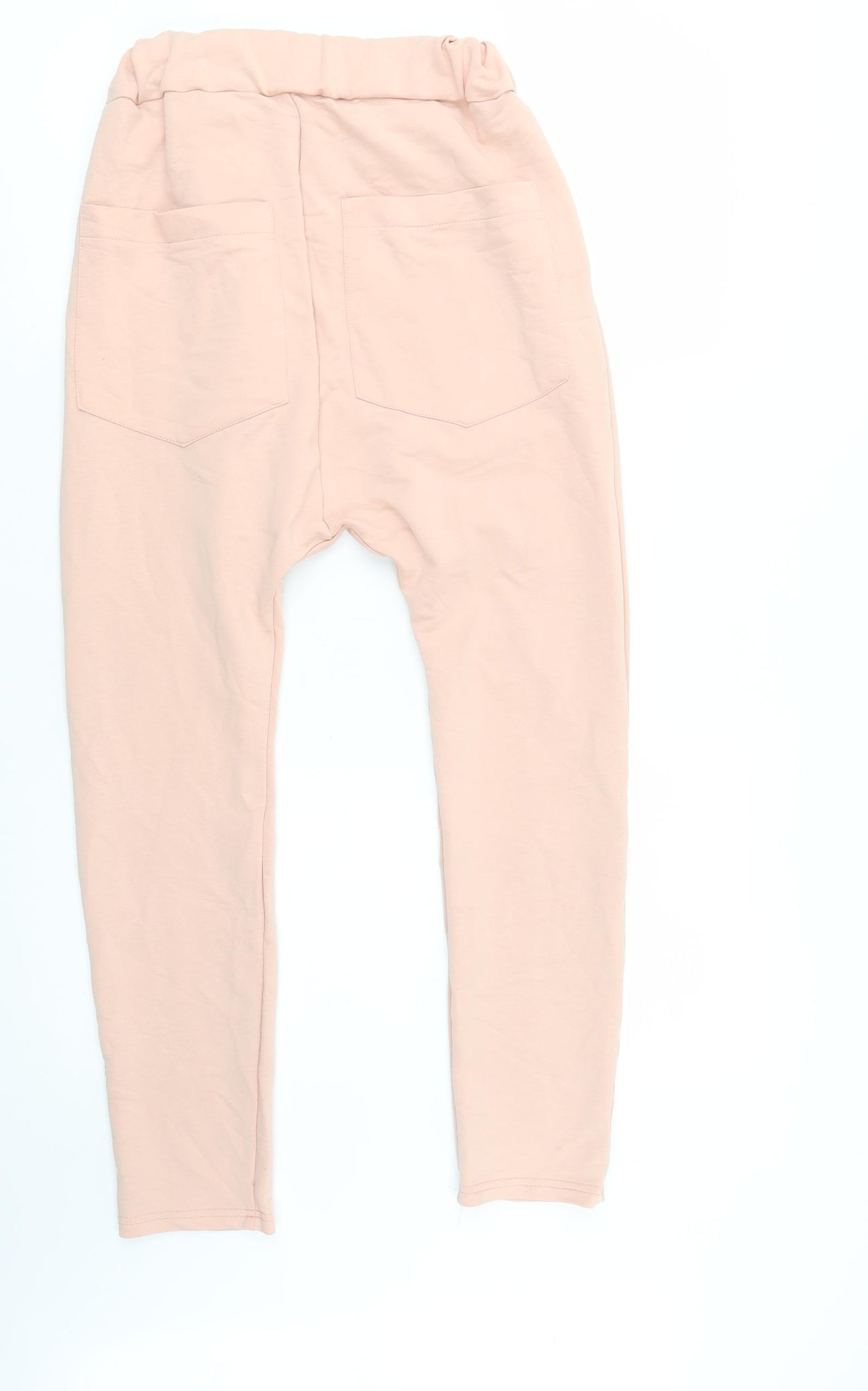 Chance Womens Pink  Cotton Jogger Trousers Size S L27 in Regular