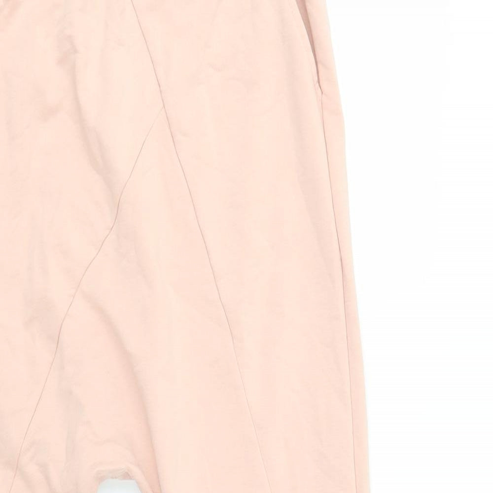 Chance Womens Pink  Cotton Jogger Trousers Size S L27 in Regular