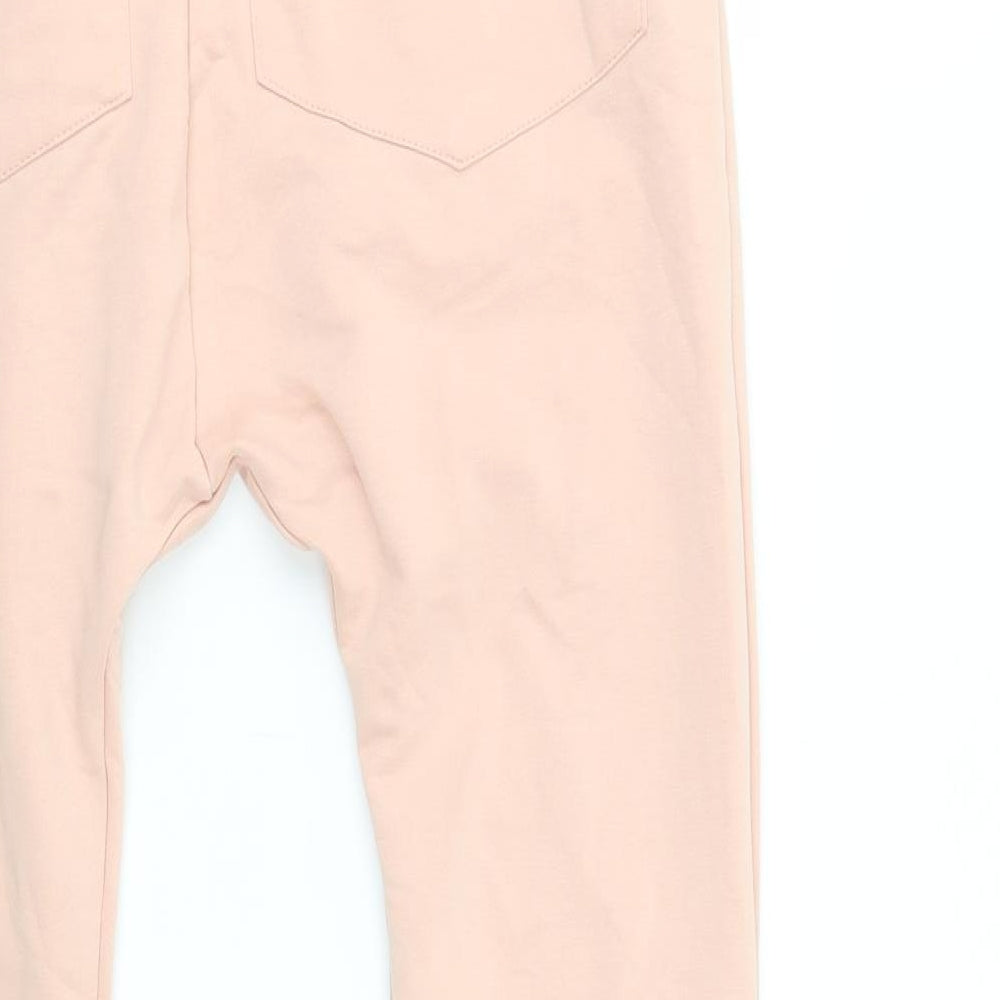 Chance Womens Pink  Cotton Jogger Trousers Size S L27 in Regular