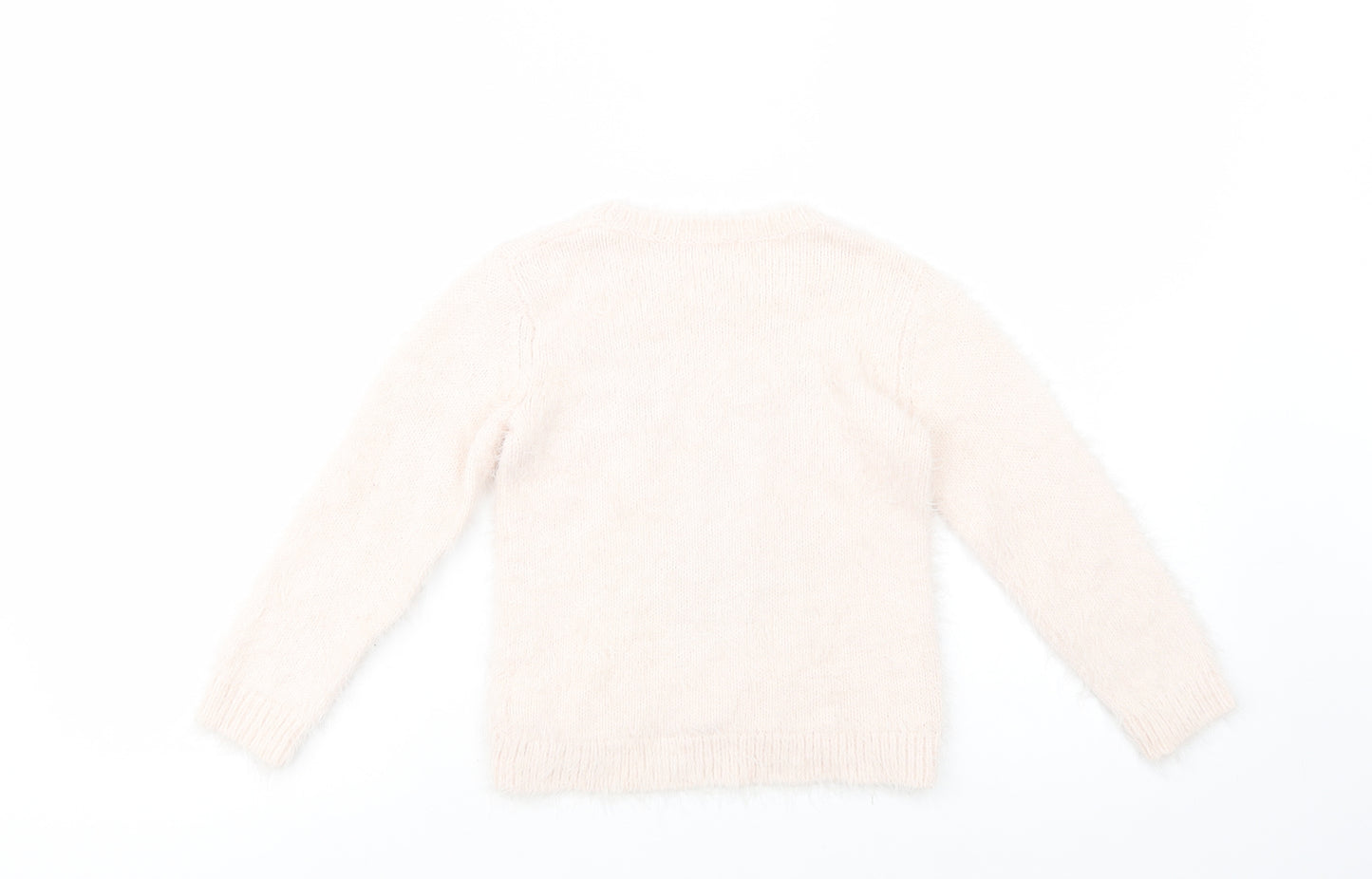 Blue Zoo Girls Pink Crew Neck  Nylon Pullover Jumper Size 4-5 Years  Pullover - Bunny