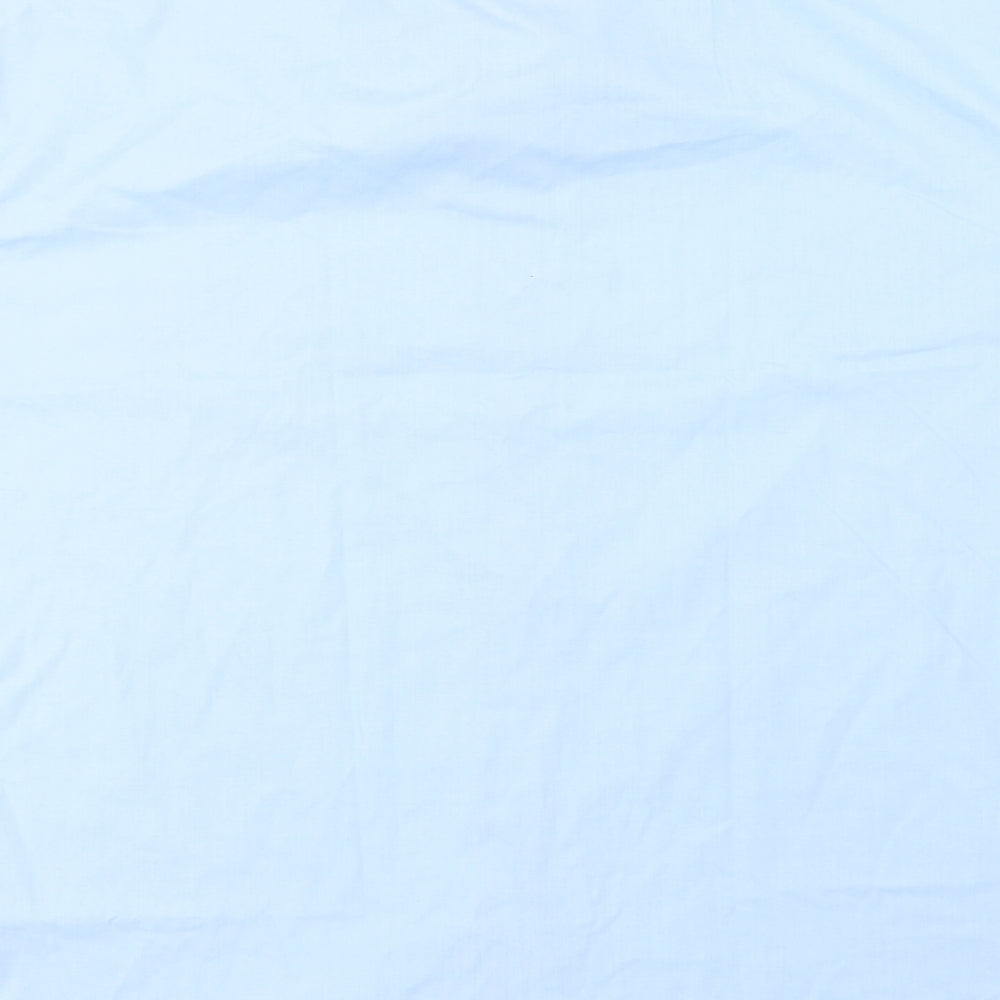 Mandate Mens Blue  Polyester  Dress Shirt Size 17.5 Collared Button