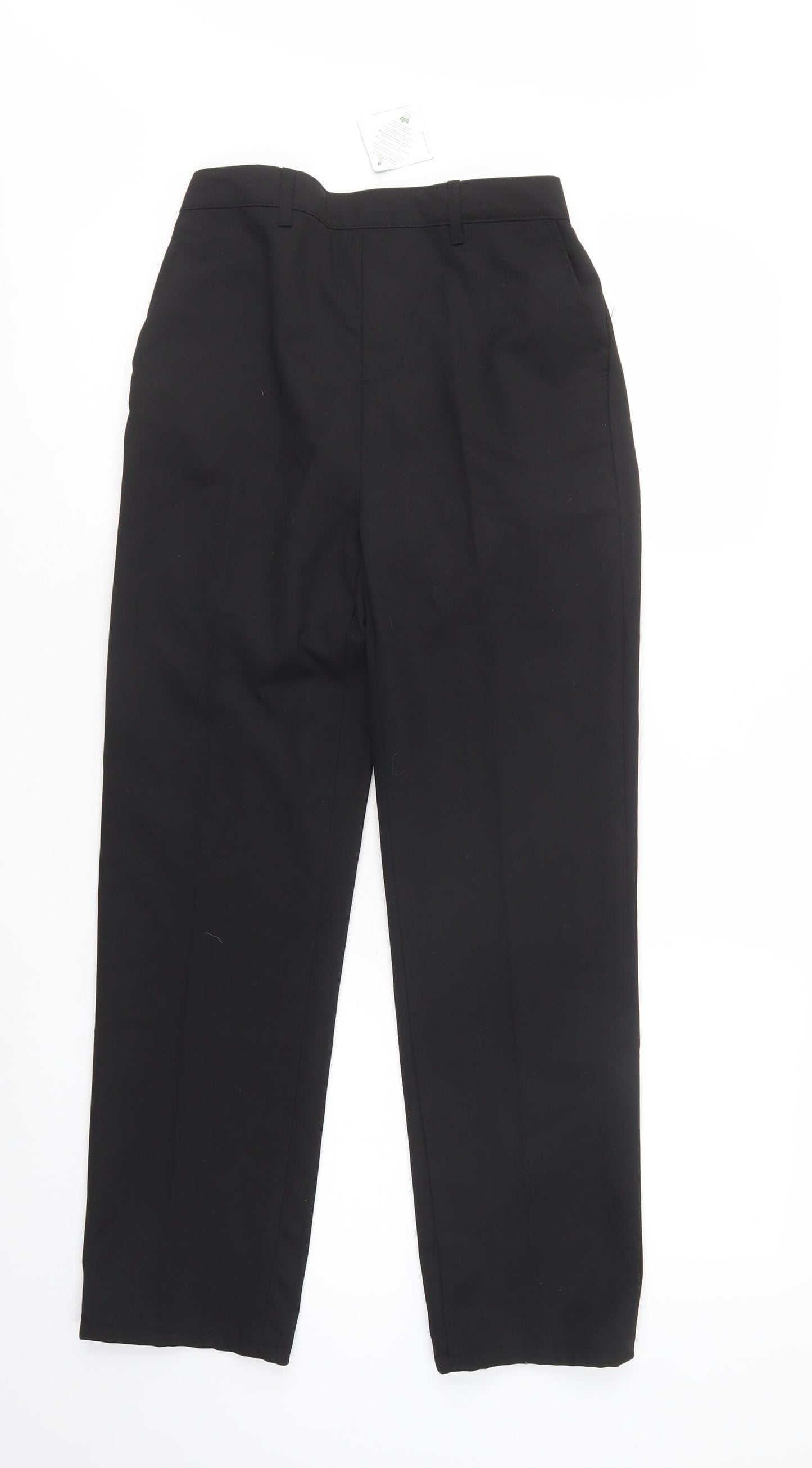 Studio Boys Black  Polyester Dress Pants Trousers Size 11-12 Years  Regular Button - School Wear