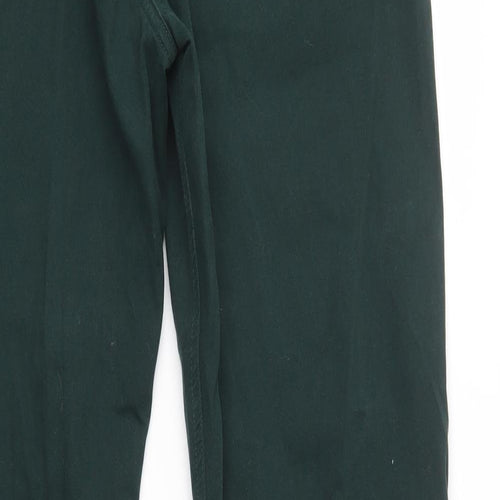 Massimo Dutti  Mens Green  Cotton Chino Trousers Size 40 in L34 in Regular Button