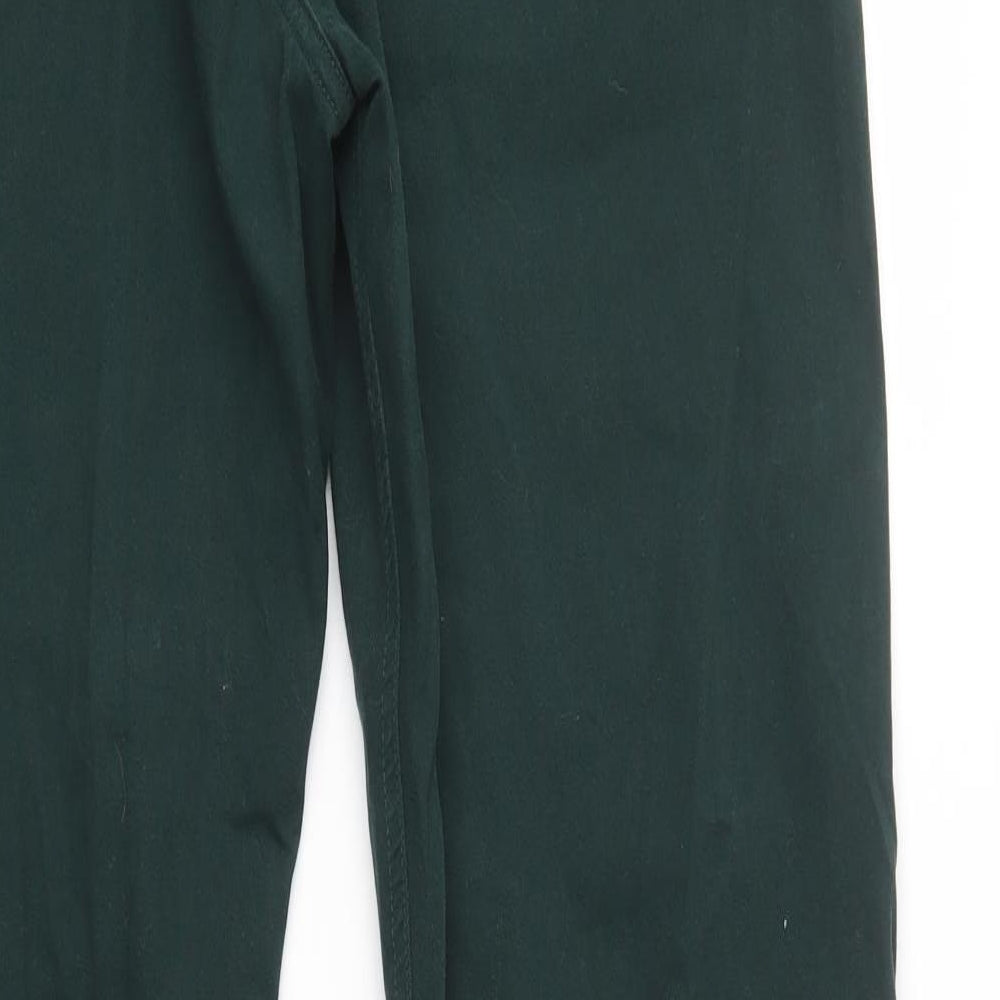 Massimo Dutti  Mens Green  Cotton Chino Trousers Size 40 in L34 in Regular Button