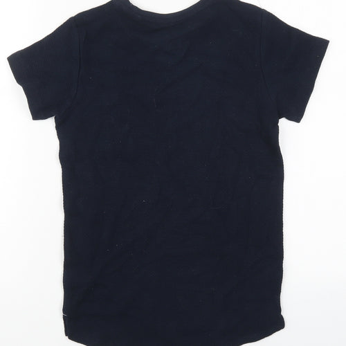 NEXT Boys Blue  Cotton Basic T-Shirt Size 8 Years Crew Neck Pullover
