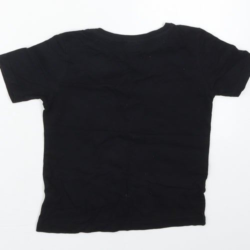 TU Boys Black  Cotton Basic T-Shirt Size 6-7 Years Crew Neck Pullover - Batman