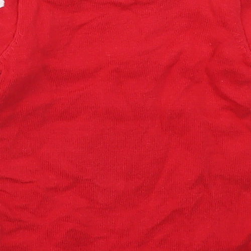 Early Days Girls Red Polka Dot Cotton Pullover Jumper Size 0-3 Months  Pullover - Penguin