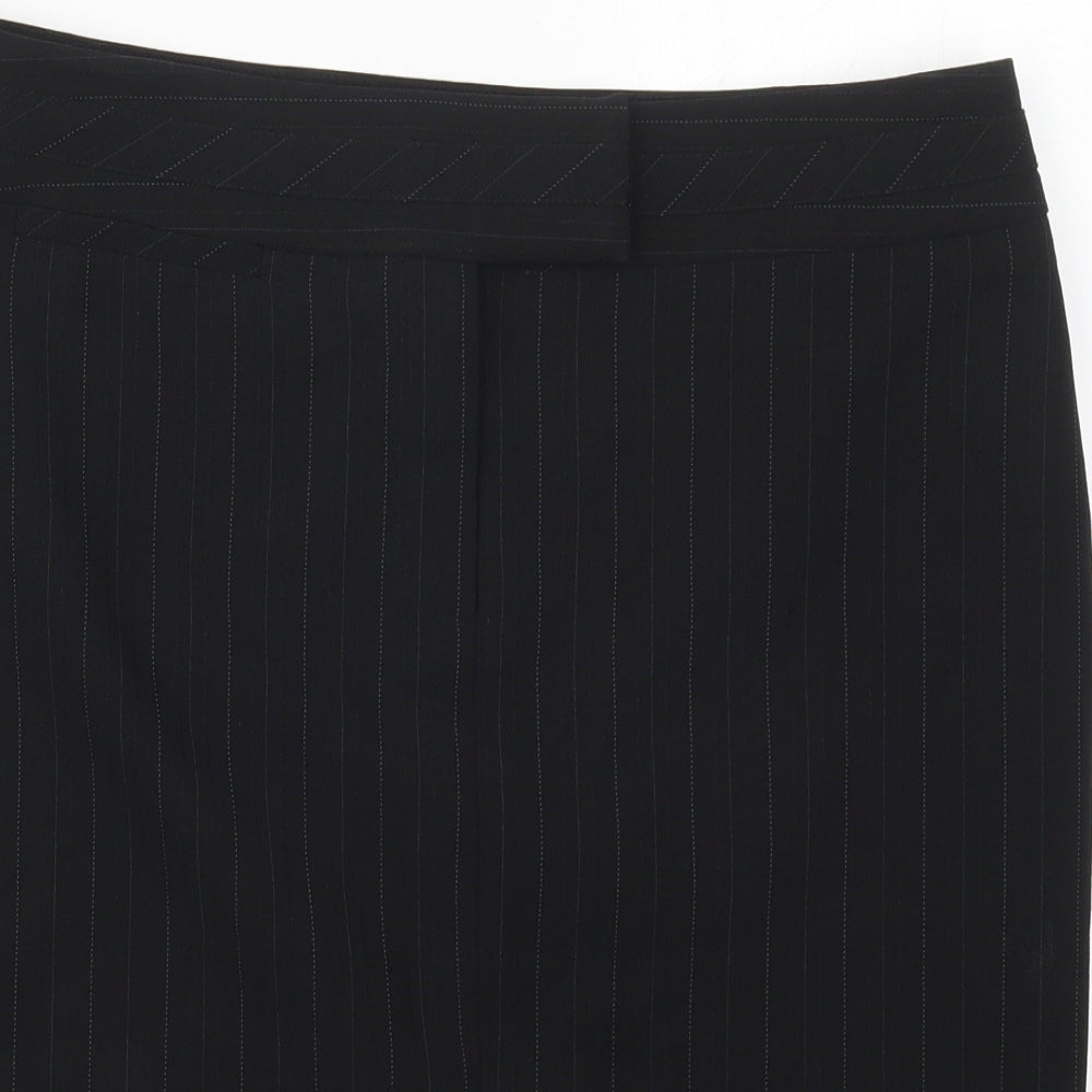 Atmosphere Womens Black Striped Polyester Straight & Pencil Skirt Size 14   Hook & Eye