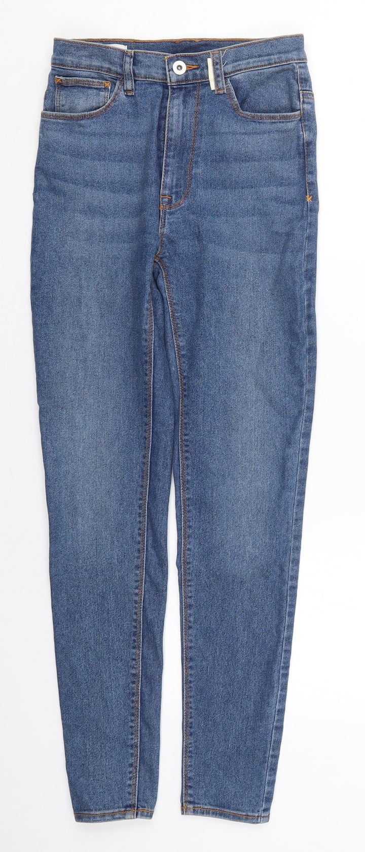 COLLUSION Womens Blue Cotton Skinny Jeans Size 26 in L32 in Regular Button