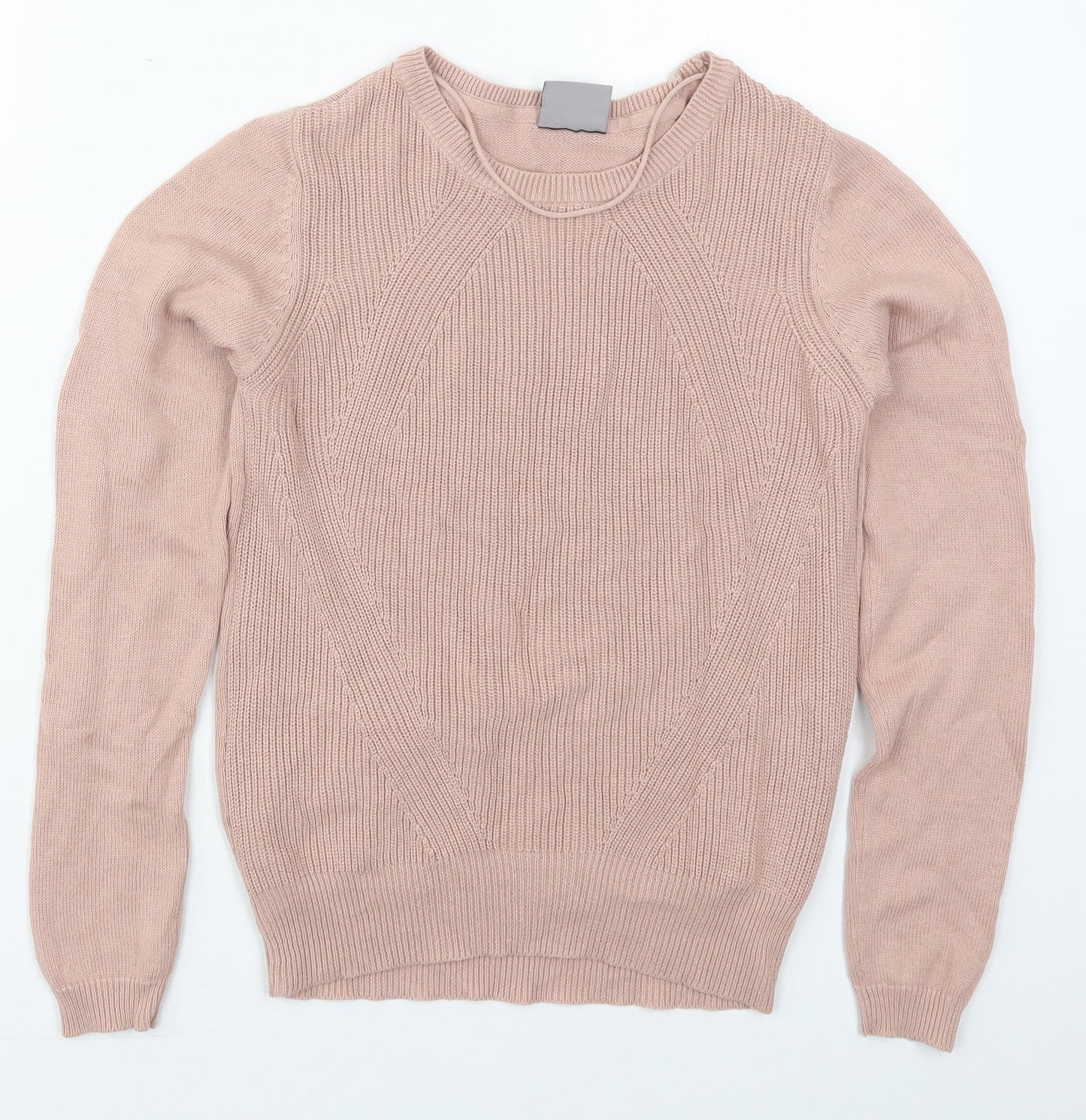 VERO MODA Womens Pink Crew Neck  Acrylic Pullover Jumper Size XS