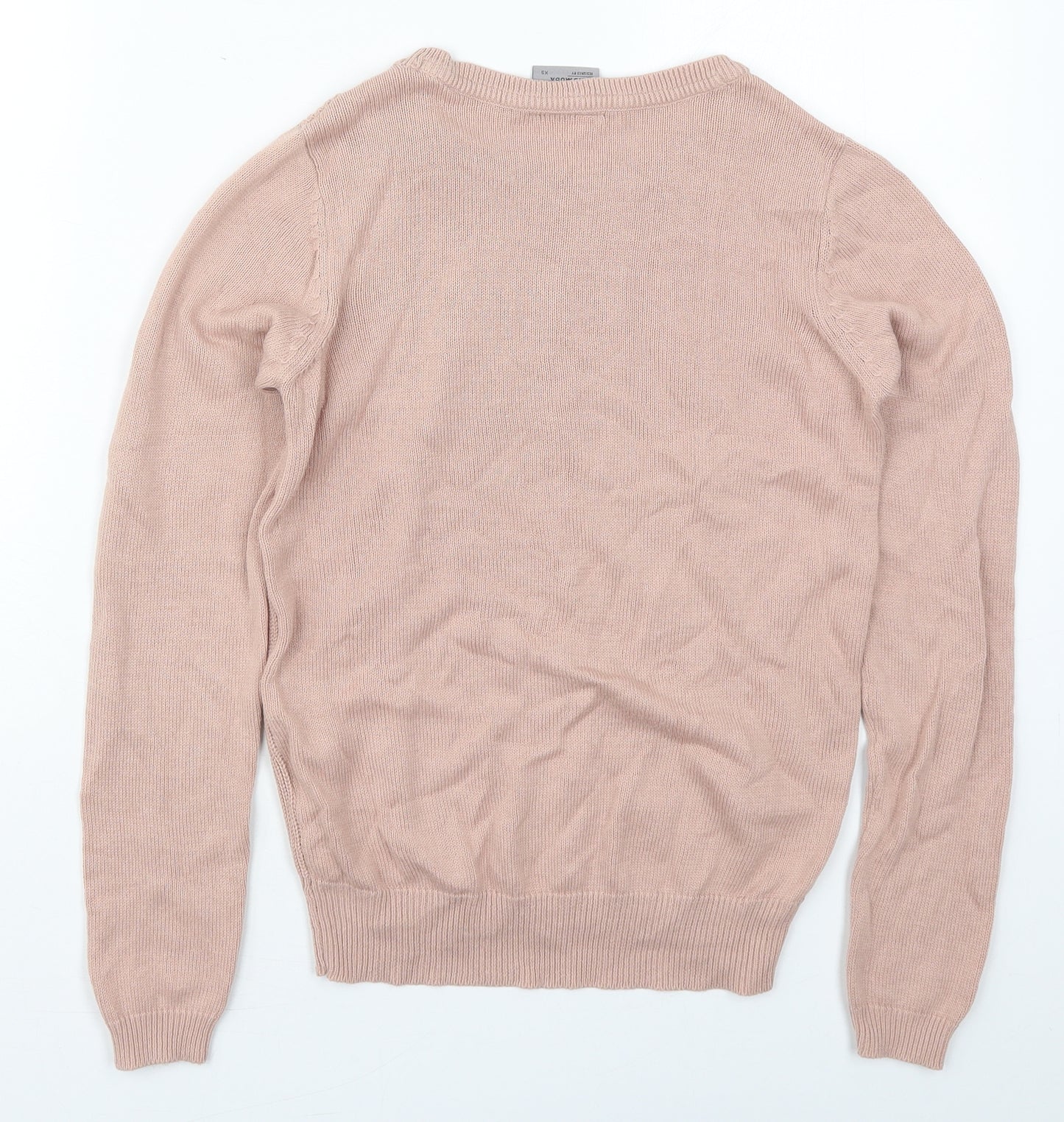 VERO MODA Womens Pink Crew Neck  Acrylic Pullover Jumper Size XS