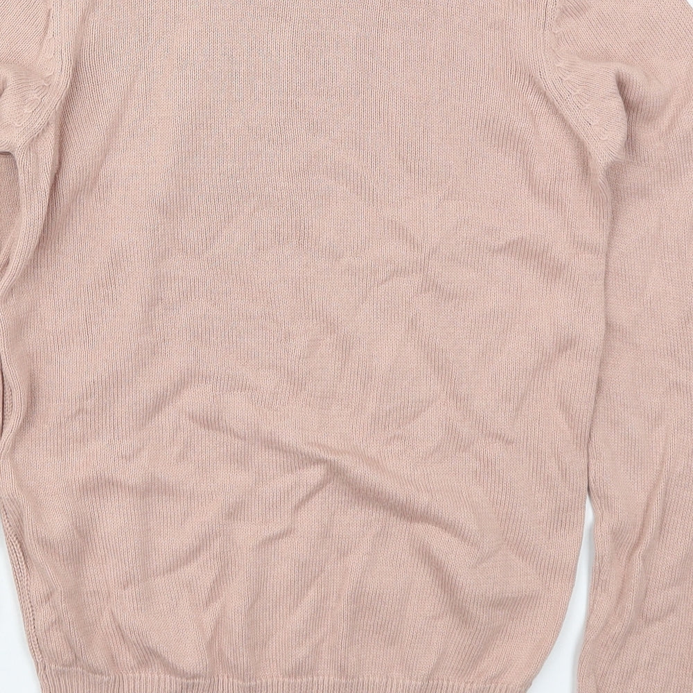 VERO MODA Womens Pink Crew Neck  Acrylic Pullover Jumper Size XS