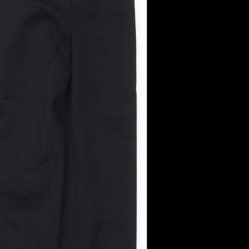 Marks and Spencer Womens Black  Polyester Trousers  Size 8 L26 in Regular Hook & Eye