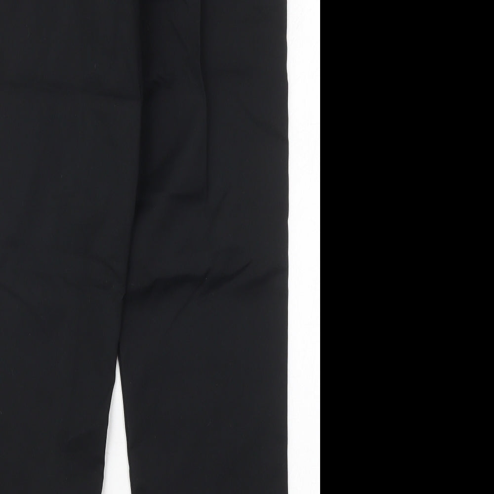 Marks and Spencer Womens Black  Polyester Trousers  Size 8 L26 in Regular Hook & Eye