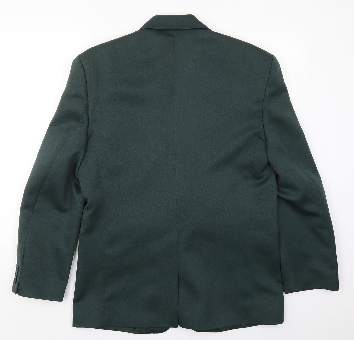 Preworn Mens Green  Polyester Jacket Suit Jacket Size 40