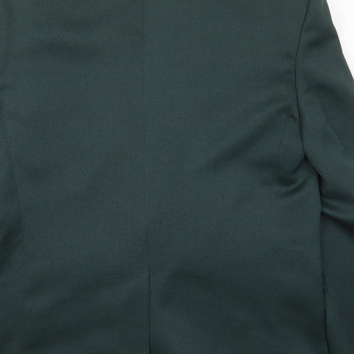 Preworn Mens Green  Polyester Jacket Suit Jacket Size 40
