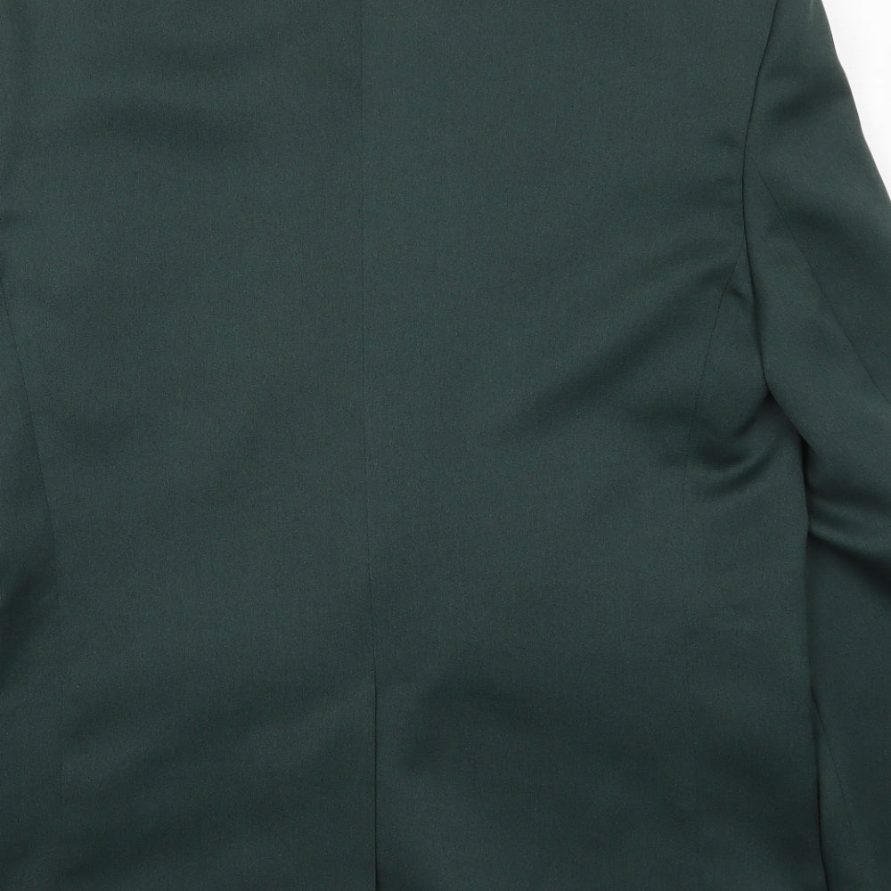 Preworn Mens Green  Polyester Jacket Suit Jacket Size 40