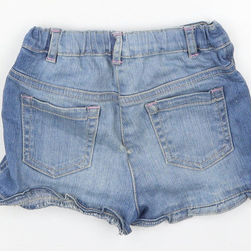 TU Girls Blue  Cotton Rain Trousers Jeans Size 12-18 Months  Button