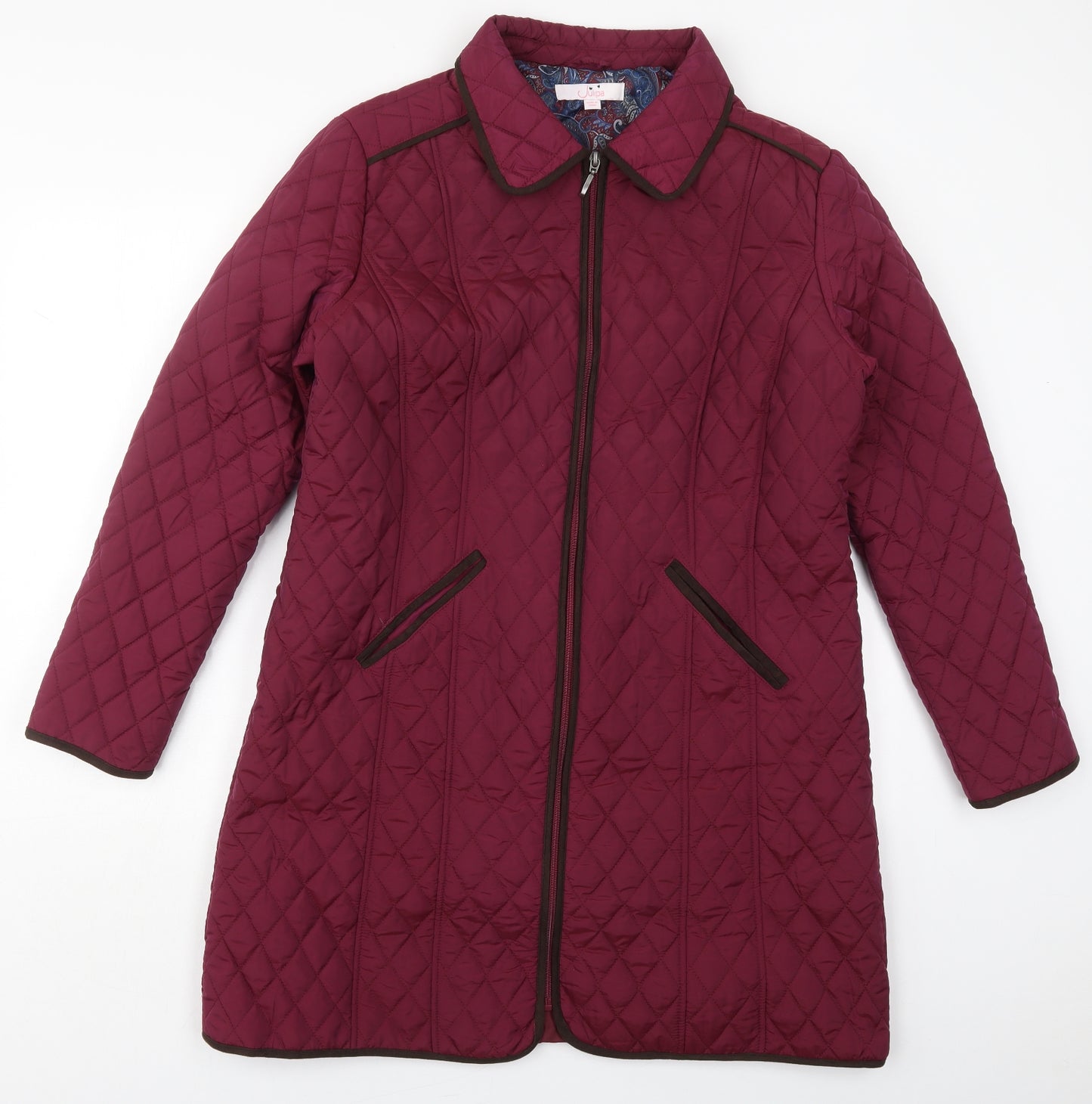 JUlipa Womens Purple   Quilted Coat Size 16  Zip