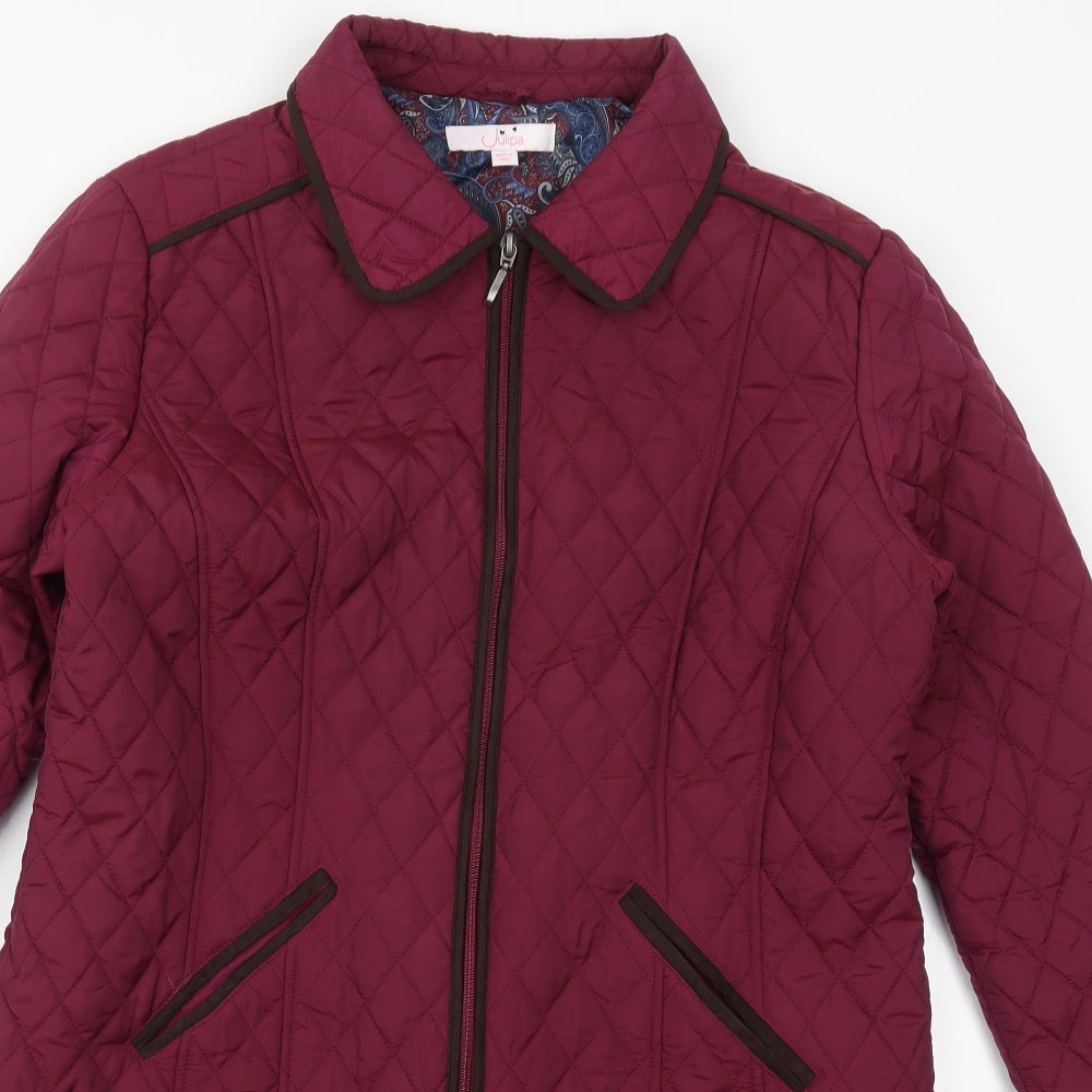 JUlipa Womens Purple   Quilted Coat Size 16  Zip