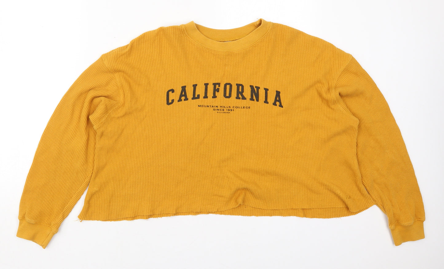 Pacific Republic Womens Yellow  Cotton Pullover Sweatshirt Size S  Pullover - California