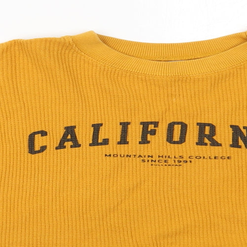 Pacific Republic Womens Yellow  Cotton Pullover Sweatshirt Size S  Pullover - California