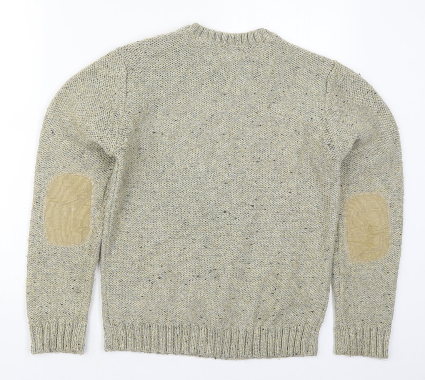 Marks and Spencer Boys Beige Crew Neck  Acrylic Pullover Jumper Size 13-14 Years  Pullover