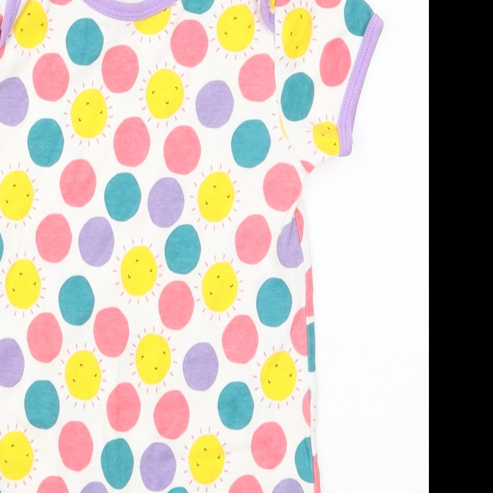 Mini Club Girls Multicoloured Polka Dot Cotton Romper One-Piece Size 9-12 Months  Button - Suns