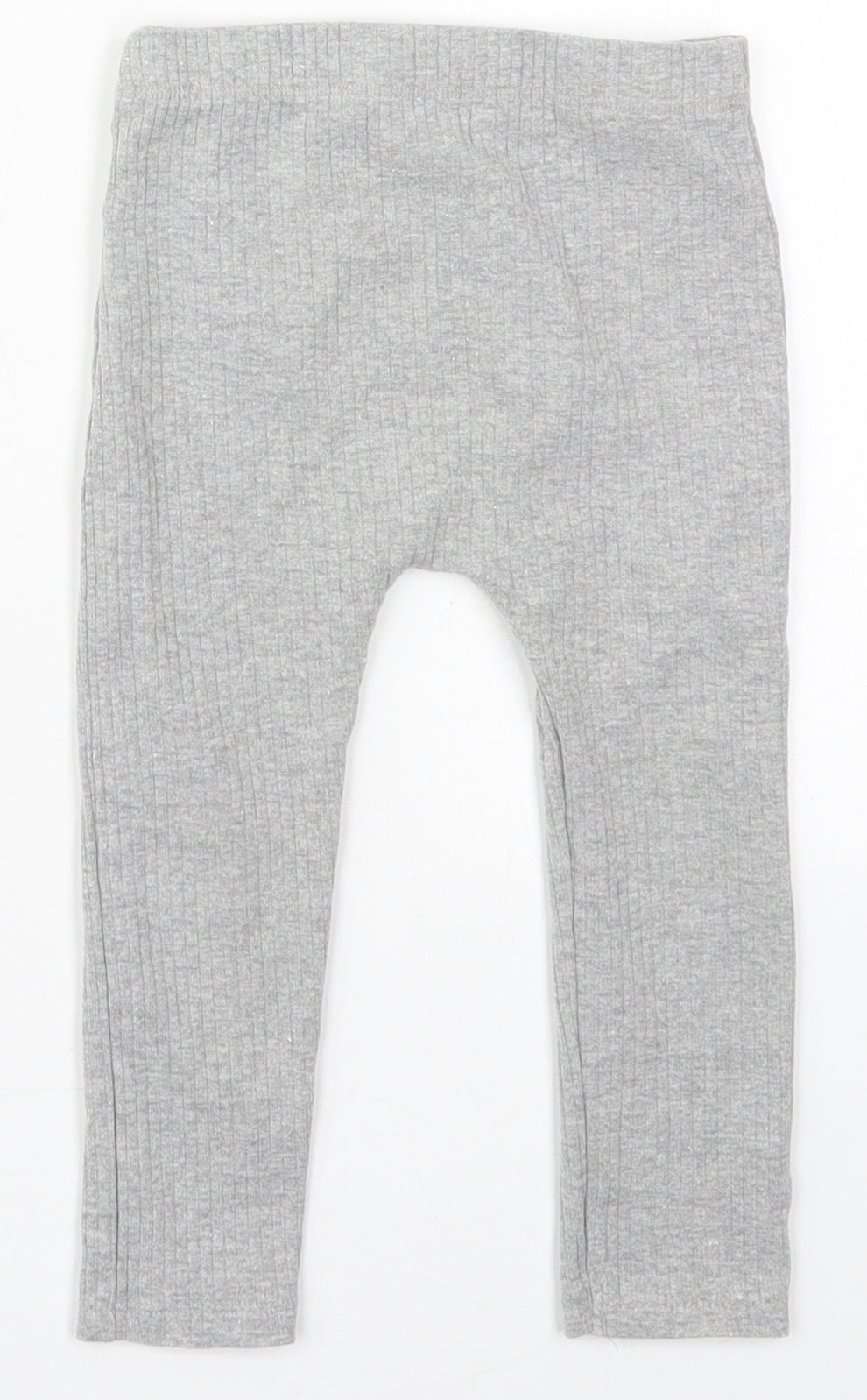 George Girls Grey  Cotton Capri Leggings Size 18-24 Months