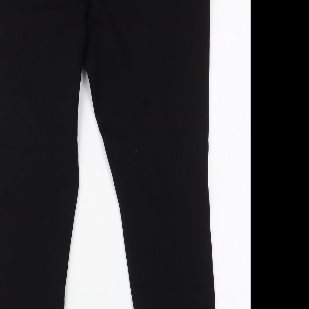 Dunnes Stores Womens Black  Viscose Capri Jeans Size 12 L23 in Slim Zip