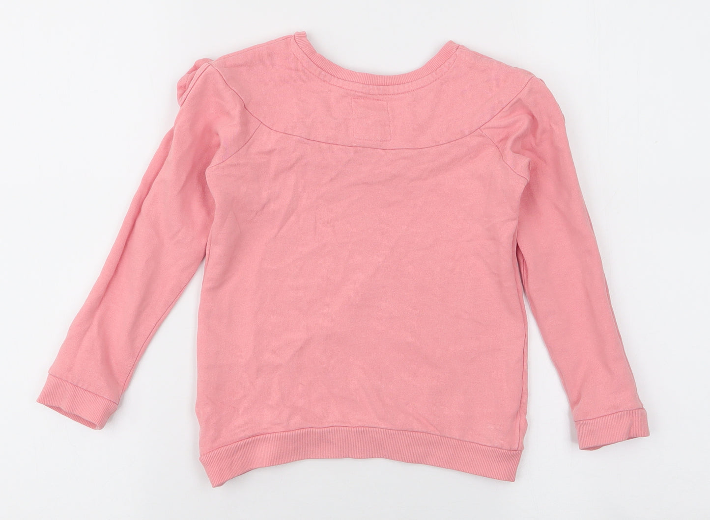 TU Girls Pink Floral Cotton Pullover Sweatshirt Size 4-5 Years  Pullover