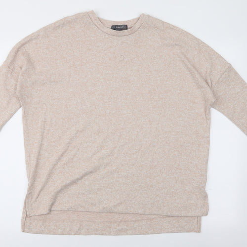 Primark Womens Beige Round Neck  Polyester Pullover Jumper Size XS