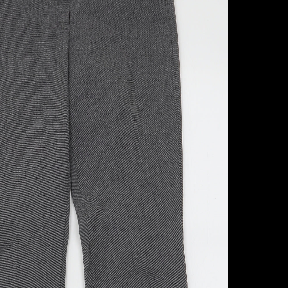 Debenhams Womens Grey  Polyester Dress Pants Trousers Size 8 L28 in Regular Zip