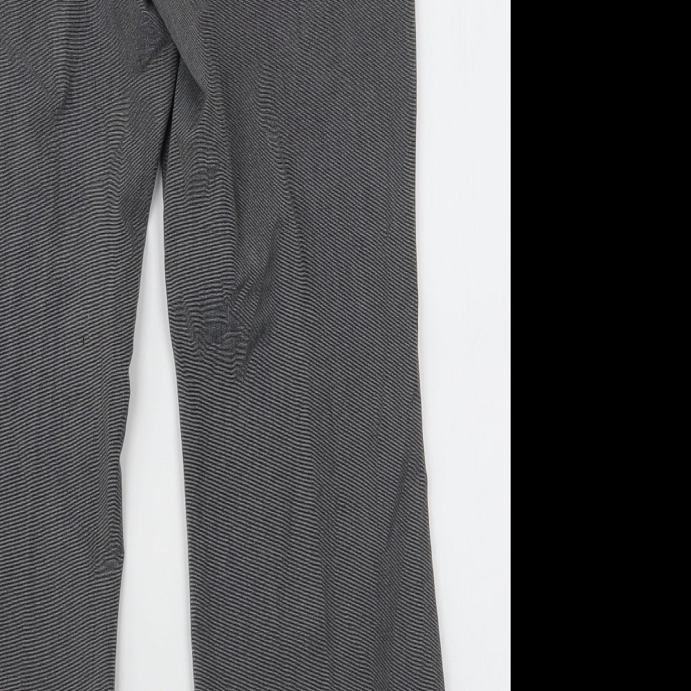 Debenhams Womens Grey  Polyester Dress Pants Trousers Size 8 L28 in Regular Zip