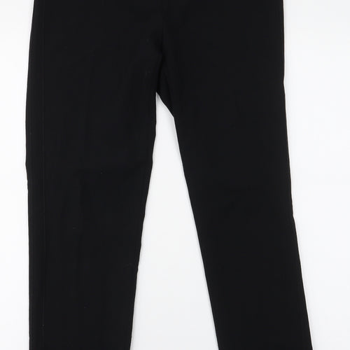 Marks and Spencer Womens Black  Polyester Trousers  Size 29 in L27.5 in Regular Zip