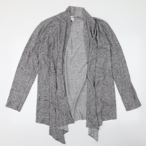 H&M Womens Grey V-Neck  Viscose Cardigan Jumper Size S