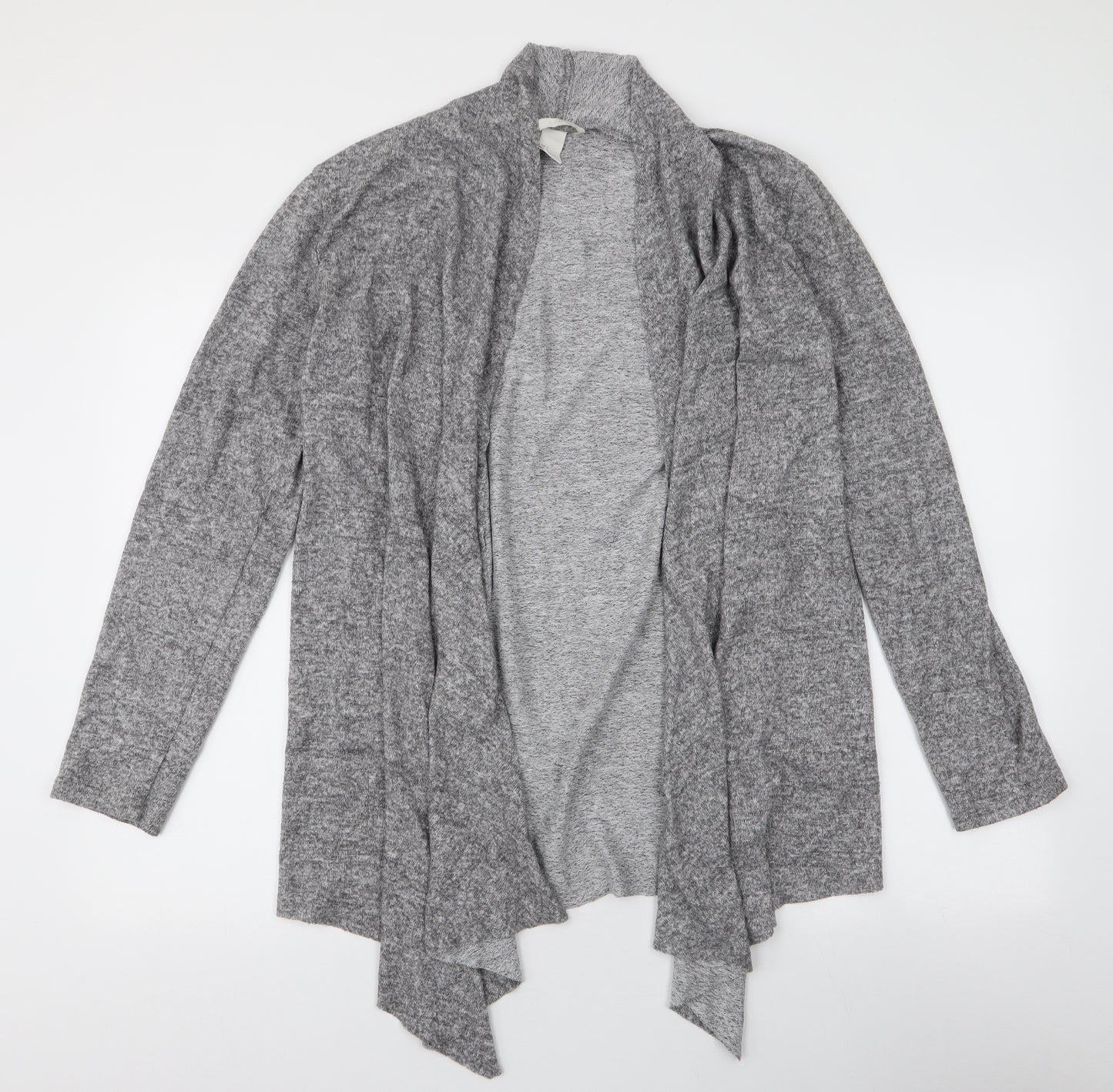 H&M Womens Grey V-Neck  Viscose Cardigan Jumper Size S