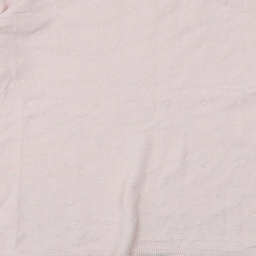Mango Womens Pink Round Neck  Viscose Pullover Jumper Size S