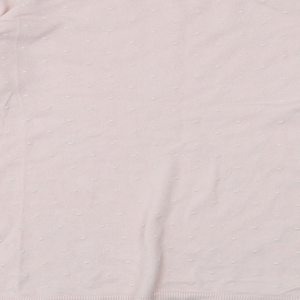 Mango Womens Pink Round Neck  Viscose Pullover Jumper Size S