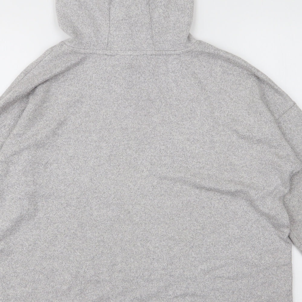 Marks and Spencer Girls Grey  Viscose Pullover Hoodie Size 12-13 Years  Pullover