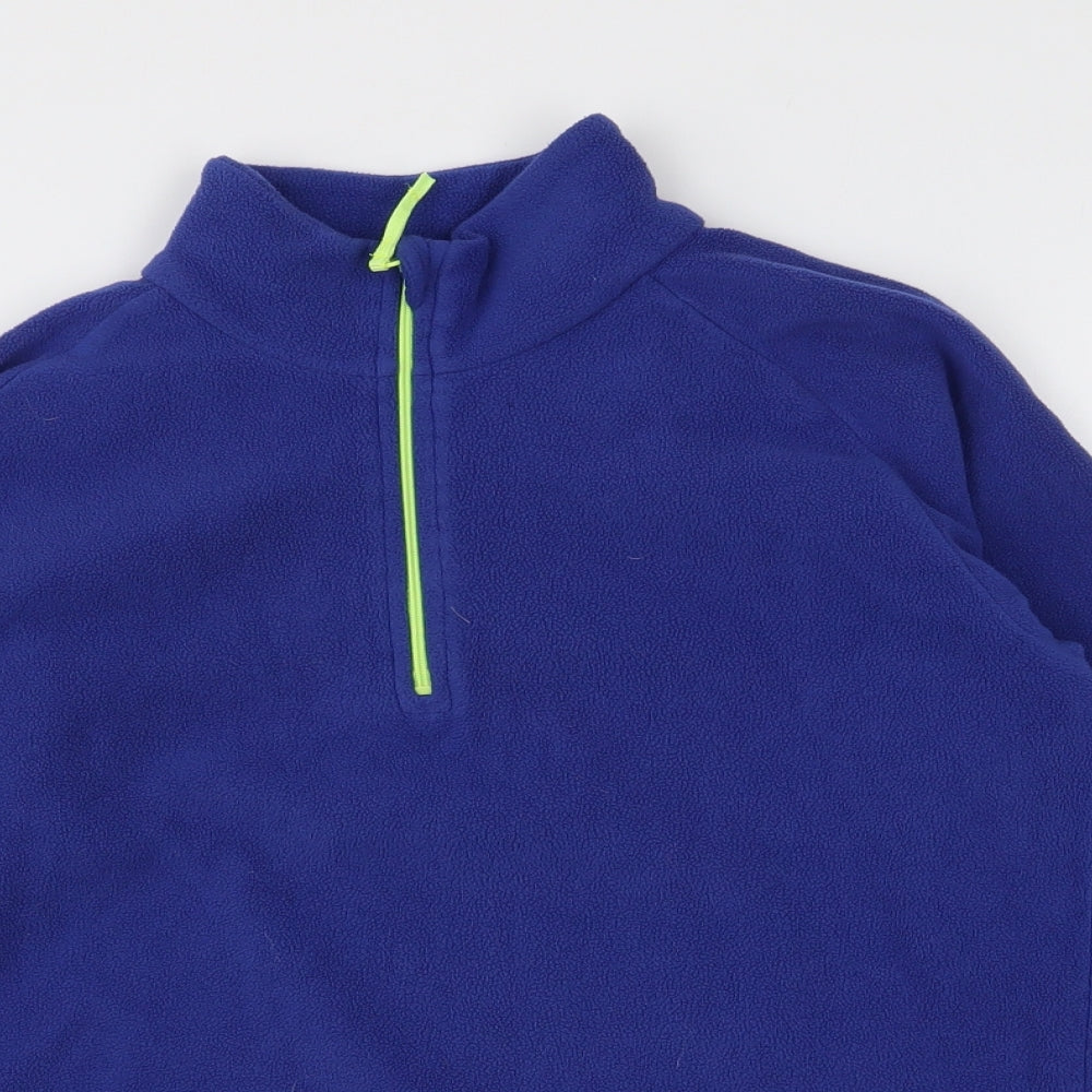 Mountain Warehouse Boys Blue  Polyester Pullover Sweatshirt Size 11-12 Years  Zip