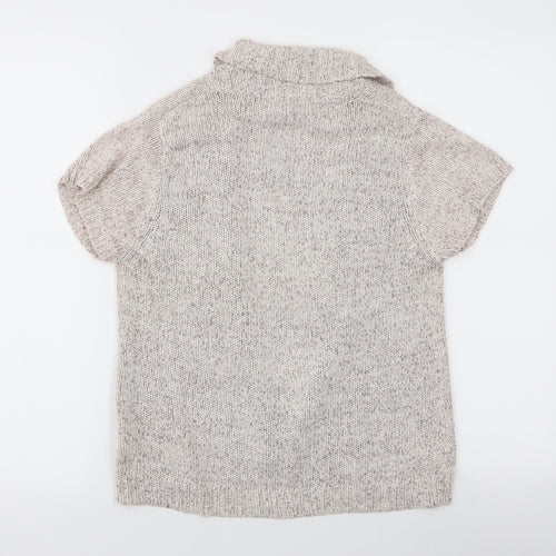 Witchery Womens Beige V-Neck  Acrylic Cardigan Jumper Size M