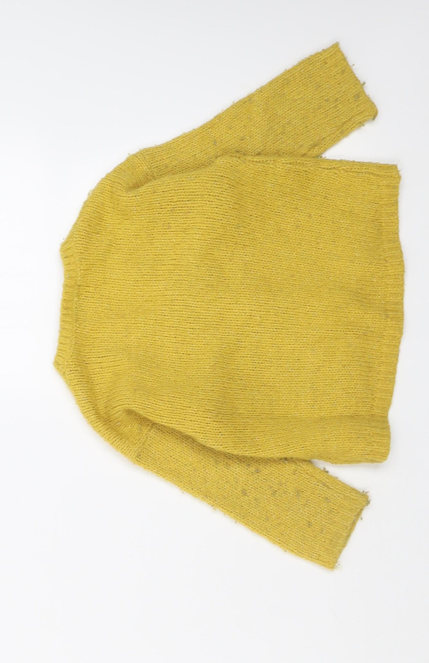 NEXT Girls Yellow  Acrylic Cardigan Jumper Size 12-18 Months  Button